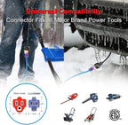 Clear Power 50 ft 14/3 SJTW -50°C Extreme Cold Weather Outdoor Extension Cord, Blue, Grounded Plug, Lighted Connector, Ideal for Snow Blowers & Power Tools, DCOC-0077-DC