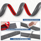 Floor Cord Cover for Wires on Floor Self Adhesive Cord Hider Floor Cable Management Wire Covers for Cords Protector Prevent Cable Trips Cord Cavity W 0.32" x H 0.32", Deep Gray Wood, 3.3Ft