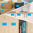 500 Pcs Large Moving Labels for Boxes 3 ×5 Inch Vinyl Self Adhesive Rectangle Stickers Color Coding Labels Waterproof Removable for Storage Bins Classroom Office Warehouse, Fluorescent Blue
