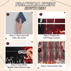 3 Pack Foil Fringe Backdrop - Red&Black Shiny Tinsel Curtains for Party Decoration/Photo Booth Props - 3.3x8.2 FT Metallic Foil Backdrop for Birthday, Wedding, Graduation, Christmas.