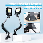 3000 Lumens LED Machine Light with 1M Cable, Adjustable Gooseneck Arm & Screw Base for Drill Press, Lathe, Workbench, Garage