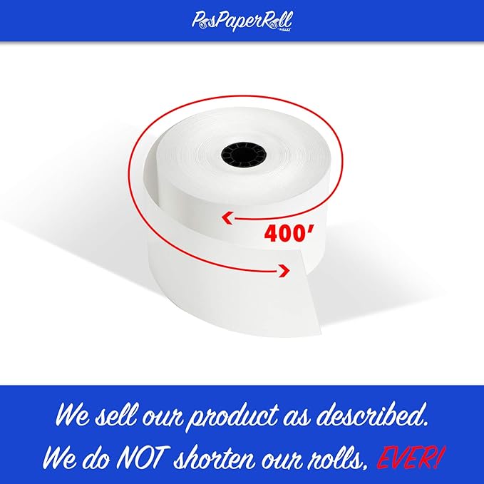 Thermal Gas Pump Receipt Paper 2 9/32" x 400 ft (12 rolls/case) – BPA Free