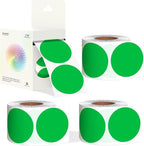 Easy to Use 2 Inch Green Multi-Purpose Round Coding Labels, 4 Rolls 2000 PCS Circle Strong Adhesive Sticker for Office,Inventory, Organizing