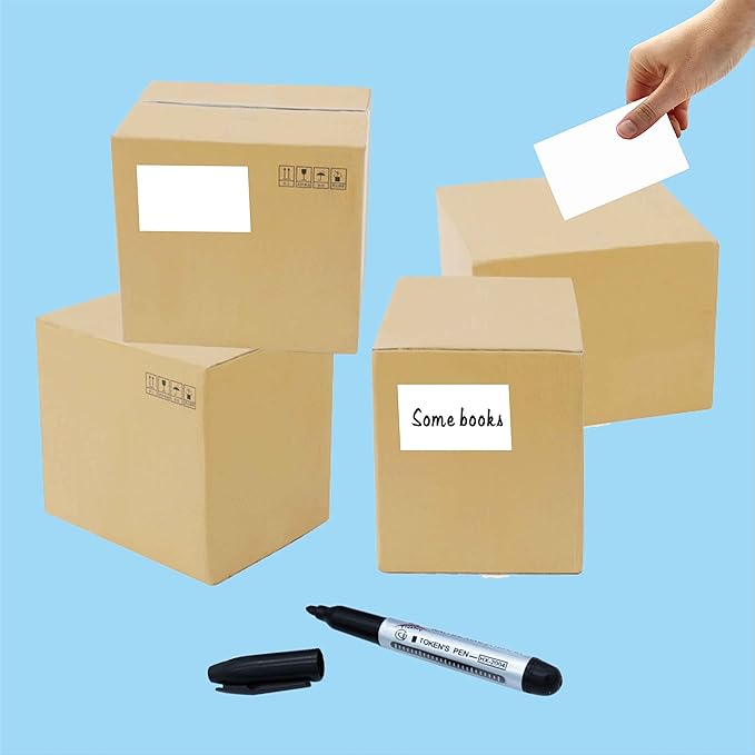 PARLAIM 3 x5 inch Rectangle Sticker Labels Adhesive Color Coding Stickers, 250PCS Inventory Label Tags for Business, School, White