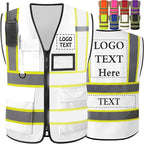 Custom Safety Vest High Visibility Customize Class 2 for Men Personalized Two Tone Logo Work Vests for Construction