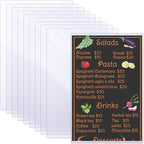 Henoyso 10 Pcs 8.5" x 14" Menu Cover Rigid Print Protectors Clear Heavy Duty Menu Holder Poster Protector Sleeve Hard Plastic Paper Sleeves for Page Sheet Photographs Document Birth Certificate