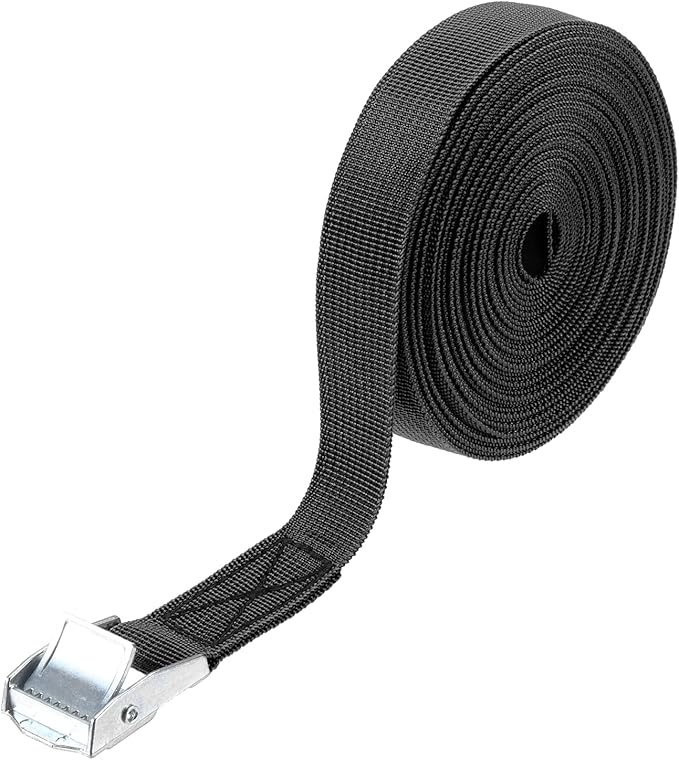 PATIKIL Lashing Straps 1" x 20 Ft, Tie Down Strap Cam Buckle Adjustable Ratchet Straps 551 lbs for Cargo Trucks Motorcycle Luggage, Black
