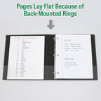 Office Essentials Economy View 3 Ring Binders, 1" Round Rings, 1.4" Spine, 175-Sheet Capacity, White Binders, Ideal for Occasional Use and Light Referencing (4-Pack of 03126)