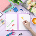 Feifeiya 6 Sides Whiteboard Notebook Portable Whiteboard Dry Erase Notebook Portable Dry Erase Board Double Sided Folding Whiteboards White Board for Office Study Meeting(Purple,A5: 6"×9”)