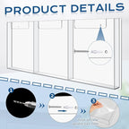 Sherr 1 Pc Acrylic Brochure Holder Wall Mount, 8.5 x 11 Inches Clear Hanging Flyer Display Holder Plastic Pamphlet Stand for Magazine, Booklet, Bookmark (Three-slot)