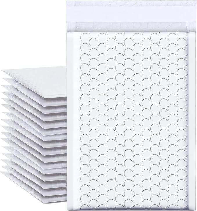 Bubble Mailers 6x9 Inch 250PCS, Self Seal Waterproof Padded Envelopes Shipping Bags, Tear-proof Bubble Envelopes Padded Mailers for Mailing, Packaging, Small Business-White