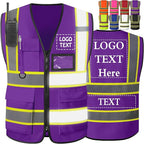 Custom Safety Vest High Visibility Customize Class 2 for Men Personalized Two Tone Logo Work Vests for Construction