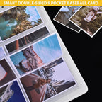 9 Pocket Page Protector, Holds 1800 Cards,Trading Card Sleeve, Baseball Card Sheets or Skylanders, MTG, Coupon, Game Cards, Trading Cards, Football Cards ，100 Pack