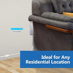 LIDER Flat-Face Outlet Extender with 3 Receptacles, Ultra-Thin Wall Plate Plug with Cord Extender and 3-Outlet Power Strip, 8ft Cord, LWE8-315-SV, ETL-Listed, Silver