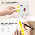 PARLAIM 1/2 Inch Round Adhesive Color-Code Dot Stickers,500 Stickers Inventory Dots Label in Dispenser Box,Yellow Circle Coding Labels for Office Home (Yellow)