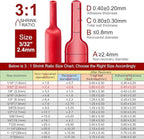 Chanzon 3:1 Ratio - 80ft Roll - Heat Shrink Tubing 3/32" (2.4mm) - Marine Grade Waterproof Adhesive Lined - (25M Total Length) Red Polyolefin Sleeving Wrap Shrinking 3 to 1 Ratio 1pcs