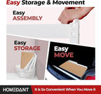 HOMEDANT 5 Tier Storage Shelves Adjustable Laminated Boltless Garage Metal Shelving Unit Heavy Duty Utility Rack Shelf Warehouse Pantry Closet Kitchen (4, (XL Deep) 48.1" W, White)