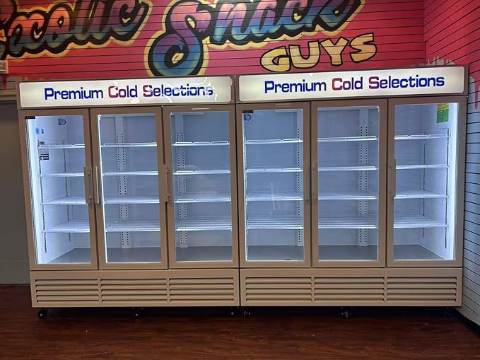 Commercial Refrigerator Floral Beverage Display Cooler,3 Glass Doors Commercial Flowers Fridge With LED Light Adjustable Shelves,ETL Approval,71" Wide,63.5 Cuft,White,(Wheel Included)