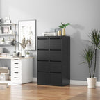 4 Drawer File Cabinet with Lock, Vertical Filing Cabinets for Home Office, Metal Storage Cabinets, Heavy Duty File Cabinet for Letter/Legal/A4/F4 Size Amssebly Required, Black