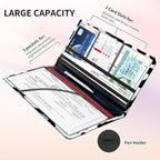 Premium Car Registration and Insurance Card Holder, Cute PU Leather Car Document Holder, Vehicle Glove Box Car Organizer with Magnetic Closure for Driver License, Cards Black White Cow Print