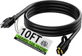 HUANCHAIN Indoor Outdoor Black Extension Cord 10 ft Waterproof, 16/3 Gauge Flexible Cold-Resistant Appliance Extension Cord Outside, 13A 1625W 16AWG SJTW, 3 Prong Electric Cable, ETL
