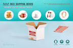 7x7x7 inch Small Shipping Boxes, White Corrugated Cardboard Boxes for E-Commerce, Mailing, Storage, Gifts Wrapping, 15 Pack