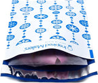 Inspired Mailers - Holiday Poly Mailers 6x9-100 Pack - Snowflake Baubles (Blue) - Small Shipping Bags 6x9 - Christmas Polymailers 6x9 - Small Package Bags