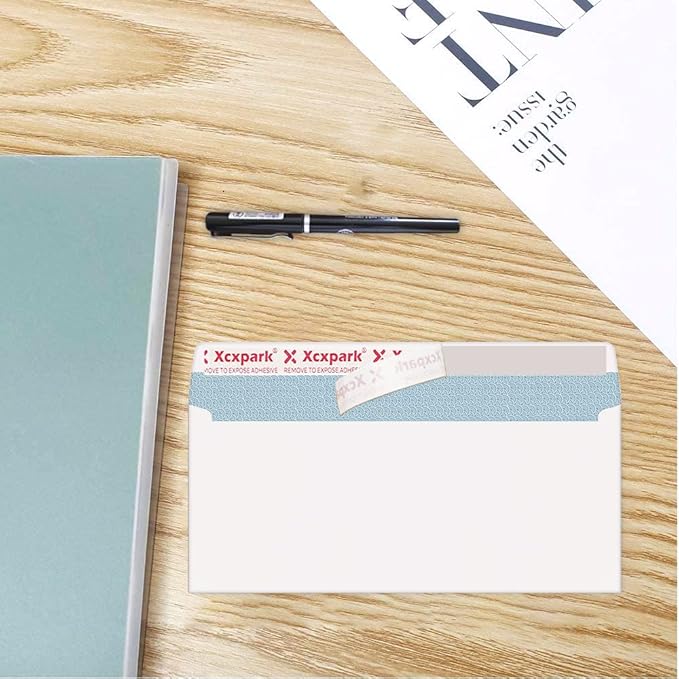 250 PCS #10 Double Window White Security Envelopes for QuickBooks Invoices, Most Statements And Documents Self Seal Kraft 4-1/8 x 9-1/2 inches Invisible Envelopes Super Strong Quick Seal