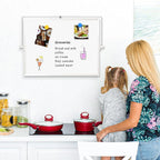 Dry Erase Magnetic White Board, 16" x 12" Double-Sided Desktop Whiteboard with Stand, Portable Small Whiteboard Set for Drawing, Office, Home, School