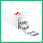 Fanfold [4 x 6 inch] x [3000 Labels] Thermal Stack Direct White Strong Adhesive Perforated Postage Shipping Printer Compatible with Zebra SNBC Epson Rollo (3000 Labels, Fanfold)
