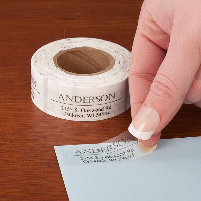 Custom Bold and Centered Address Labels 200, Clear