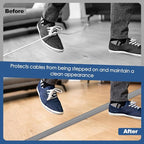 Floor Cord Cover for Wires on Floor Self Adhesive Cord Hider Floor Cable Management Wire Covers for Cords Protector Prevent Cable Trips Cord Cavity W 0.32" x H 0.32", Gray Wood, 3.3Ft