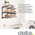Heavy Duty Lumber Storage Rack by Delta Cycle, Holds Up To 720 lbs - 3-Tier Wide Wood Storage Rack With Fully Adjustable Arms - Steel Construction Storage Solution For Garage, Basement & Pantry