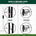 FXW Rollick Unleashed Dog Playpen for Indoor, Yard, RV Camping, 32 inch 48 Panels for Small and Medium Dogs, Black│Patented