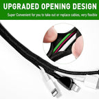 Cable Sleeve Split-Sleeving 20ft-3/4inch Cord Management Wire Protector, Wire Cover Heat Resistant Wiring Loom Harness Wire Organizer, Heavy Duty Auto Wrap Cord Protectors from Pets No Chew, Black
