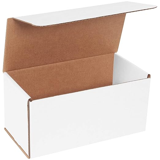 Box USA BM1055 10"L x 5"W x 5"H, White (Pack of 50)