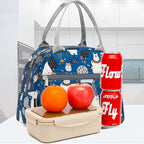 FlowFly Insulated Lunch Cooler Bag - Tote Bag Organizer for Women/Men, Owl