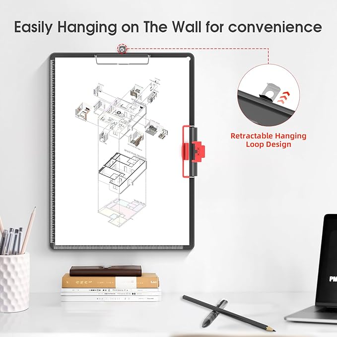 Clipboards with Pen Holder A3 Size 11 x 17 Inch Aluminum Protection Edge Clip Board for Classrooms, Offices, School, Doctor, Coaches [Upgraded Clip] (1 Pack)