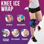 Knee Ice Wrap by Kinetic Labs – Reusable Hot & Cold Gel Pack with Extra Insert – Ice Pack for Knee Injuries, Meniscus, ACL, Tendonitis
