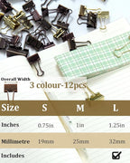 Large Binder Clips 1.25in 12-Pack - Heavy Duty Clamps for Files & Food Bags