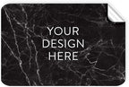 100 Custom Vinyl Stickers - Upload Your own Image, Text, Design, Logo - Personalized Logo Labels for Handmade, Packaging, Bottle, Jars, Candle, Brand Stickers (Black Marble, 5x3)