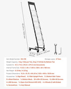 VEVOR Brochure Display Rack, Narrow 6-Tier Magazine Literature Display Stand with Wheels, Metal Floor Standing Magazine Rack, Movable Newspaper Catalog Holders for Shop Exhibitions Office (6 Pockets)