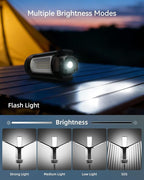 CORESLUX 10400mAh Rechargeable Camping Lights with Stand, 6000K Portable Work Light with 4 LED Lamp Heads, Magnetic Work Light Camping Essentials for Outdoor Work, Garage, Camping, Fishing