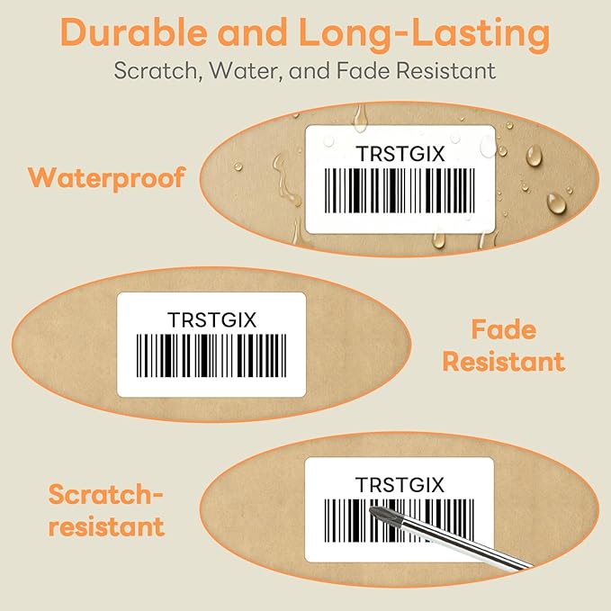 2.25" x 1.25" Direct Thermal Labels, Strong Adhesive Barcode & Address Stickers Compatible with Zebra, Rollo, Munbyn & Most Desktop Thermal Printers (12 Rolls / 12000 Labels), TRSTGIX