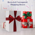 Small Shipping Boxes 8x8x4 Inch set of 40, White Corrugated Cardboard Boxes for Small Business, Mailing, Moving and Storage