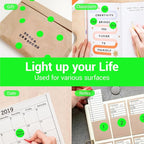 1 Inch Circle Dot Stickers 1000 PCS Color Coding Thermal Labels Dots Writable Printable Small Round Stickers for Office, Classroom, Inventory, Garage, Organizing Storage, Fluorescent Green