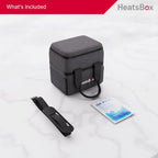 HeatsBox Insulated Food Carrier Bag - Keep Your Meals Cold and Ready to Heat - Black, 2 Compartments - Carry Bag