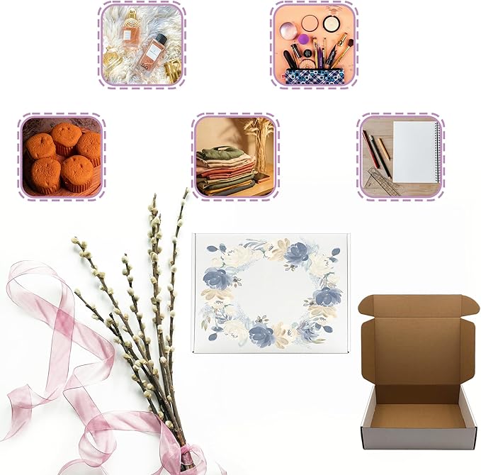 12x9x3 inch Shipping Boxes, White Corrugated Cardboard Box Literature Mailing Shipping Packaging Recyclable Storage Boxes and Craft Gifts Giving Products Business White Box Set of 20 (12''x9''x3'')