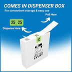 2025 Year Stickers, Doctor Stuff 2025 Chart Stickers, Fluorescent Green Color Coded, USA Made Year Labels for End Tab File Folders, 500 Labels/Roll in a Dispenser Box, 3/4" x 1-1/2"