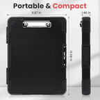 Sooez Toughest Clipboard with Storage, Internal Pen Pouch Included, Letter/ A4 Size, Shockproof Heavy Duty Plastic Clip Boards 8.5x11”, High Capacity Clipboards Box Case for Contractor Trucker Driver